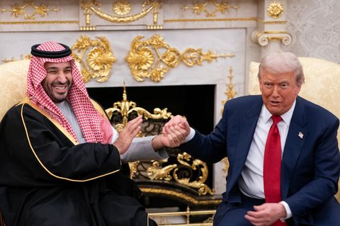 Zwei, die sich verstehen: Saudi-Arabiens Kronprinz Mohammed bin Salman (l.) und Donald Trump
