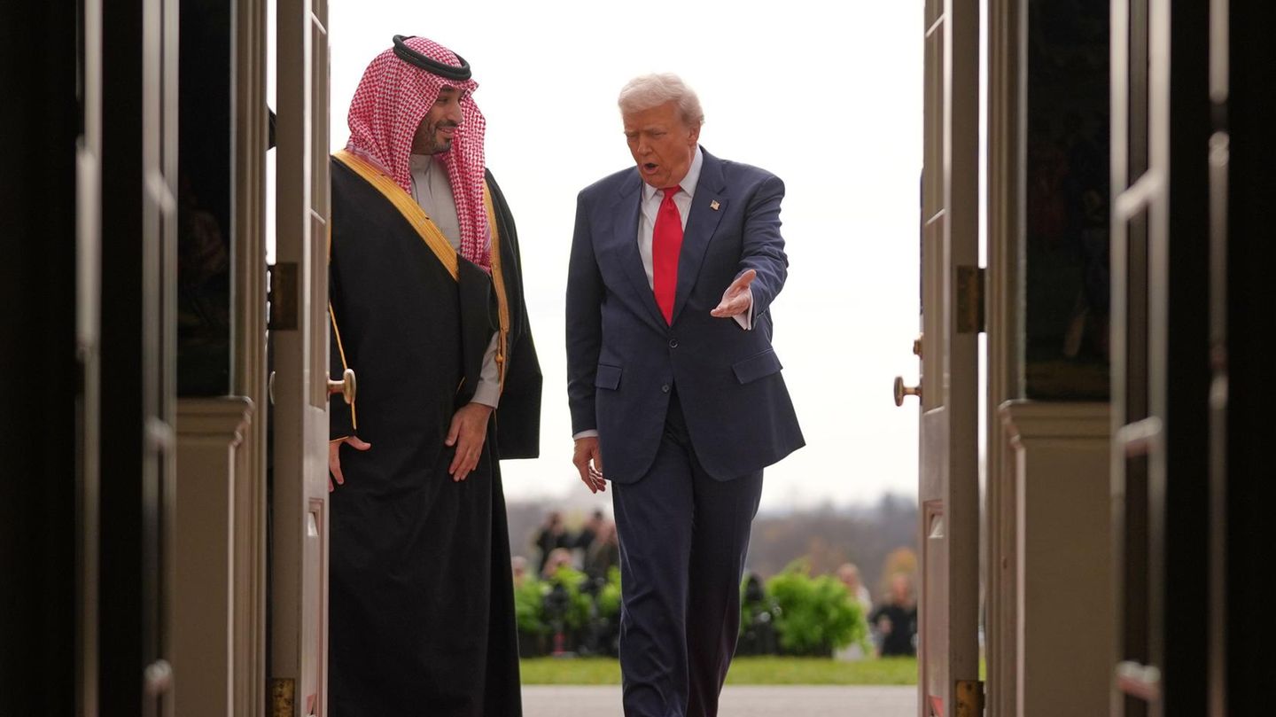 Saudi-Arabiens Kronprinz Mohammed bin Salman (l.) und Donald Trump im Weißen Haus