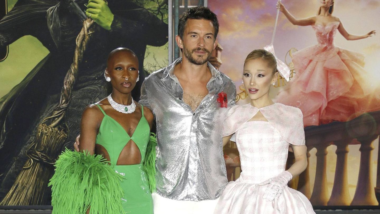 Jonathan Bailey, Cynthia Erivo und Ariana Grande bei der Premiere von Wicked