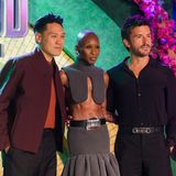 Cynthia Erivo bei der Premiere in São Paulo mit Regisseur Jon M. Chu (l.) und Jonathan Bailey