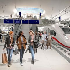 So soll es einmal aussehen – wenn durch Stuttgart 21 die Züge rollen