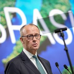 Friedrich Merz bei der Weltklimakonferenz in Brasilien.