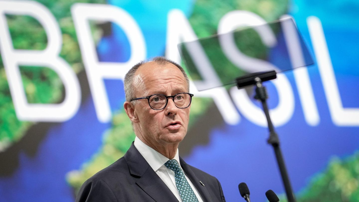 Friedrich Merz bei der Weltklimakonferenz in Brasilien.