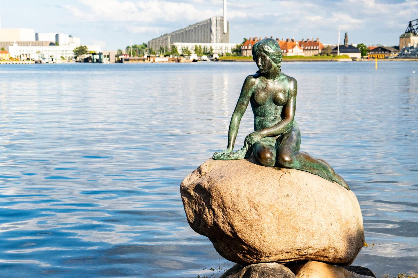 Fabelwesen Meerjungfrau Figur in Kopenhagen