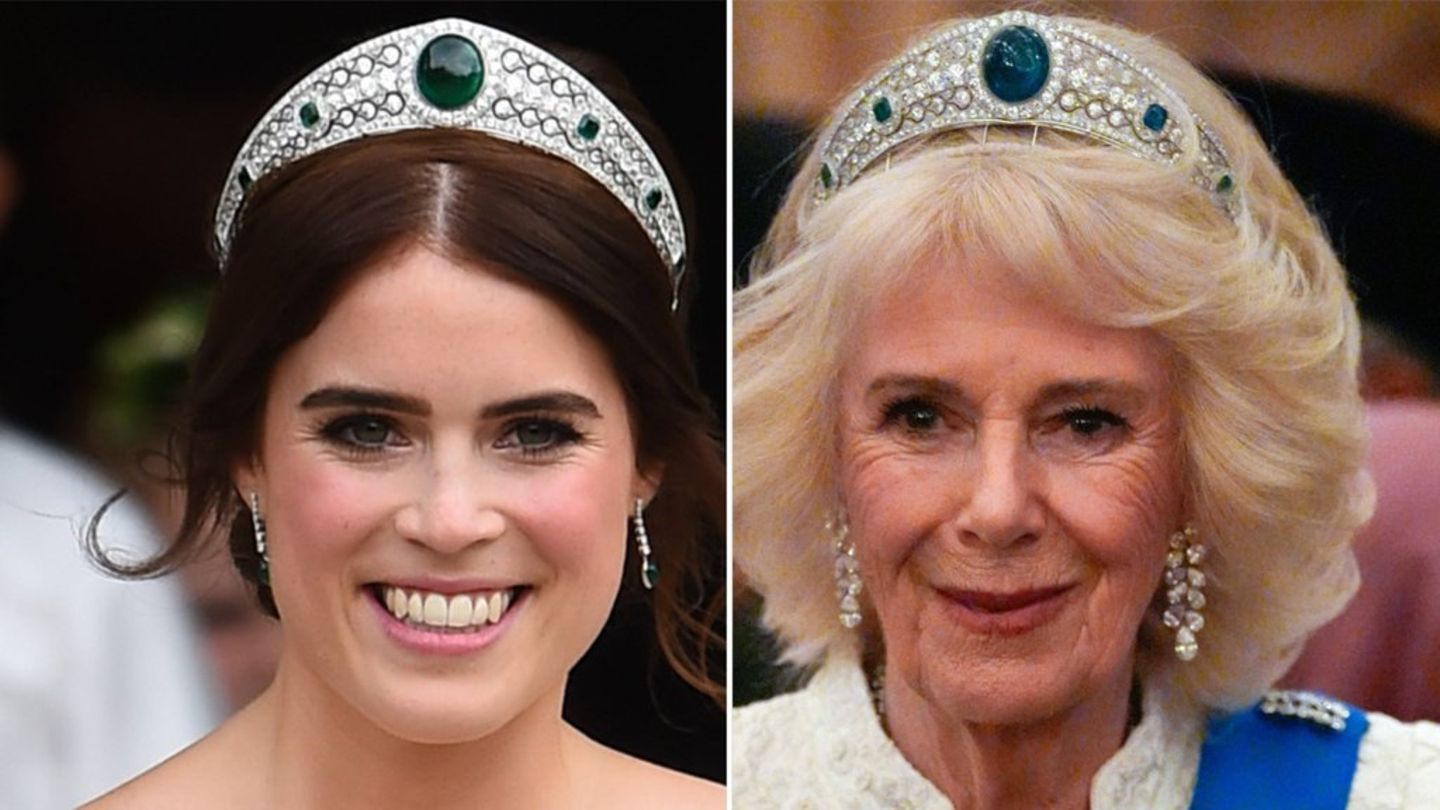 Prinzessin Eugenie und Königin Camilla mit derselben Tiara.