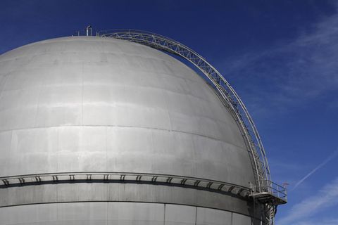 Obere Kuppel des Gasspeichers für Flüssiggas der Stadtwerke Ludwigsburg