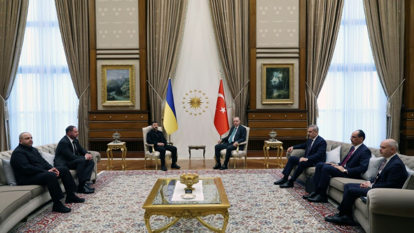 Selenskyj und Erdogan im Präsidentenpalast in Ankara