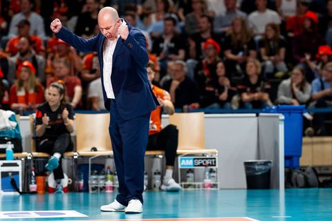 Volleys-Trainer Joel Banks. Foto: Julius Frick/dpa