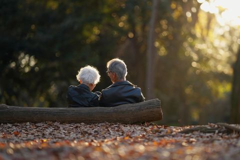 Älteres Ehepaar im Wald