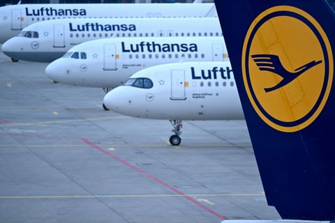 Lufthansa-Maschinen in Frankfurt