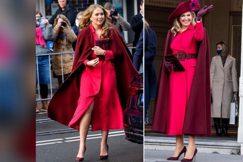 Prinzessin Amalia (li.) und Mutter Máxima in ihren Looks.