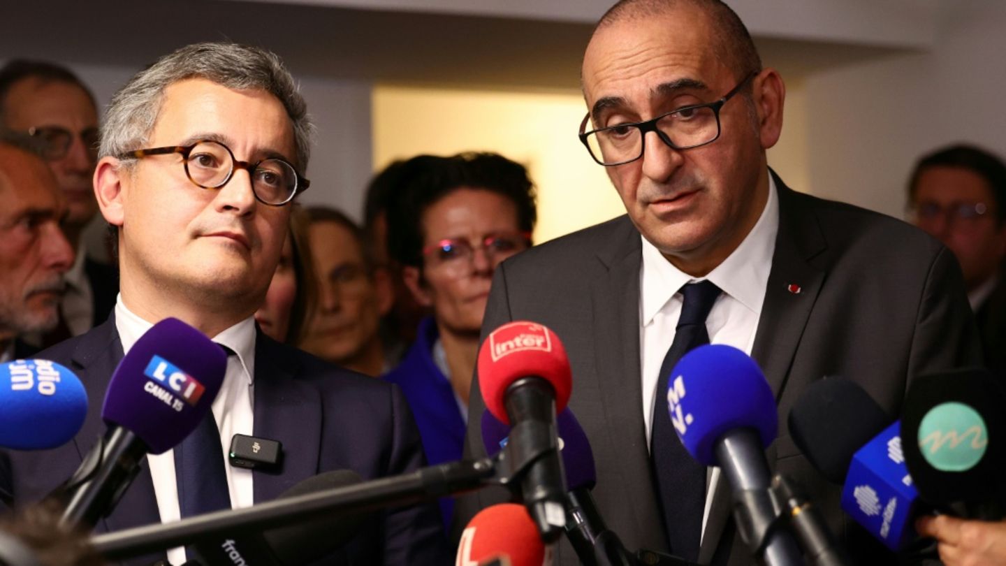 Gérald Darmanin (l.) und Laurent Nuñez