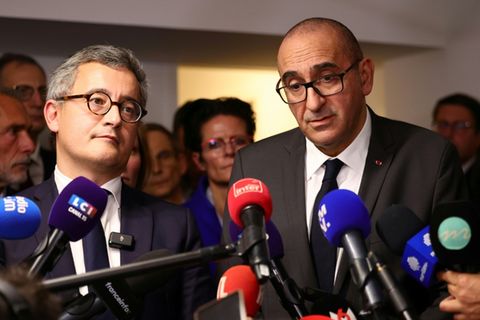 Gérald Darmanin (l.) und Laurent Nuñez