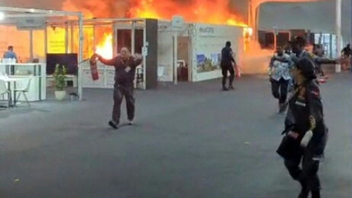 Feuer auf dem Gelände der COP30 in Belém