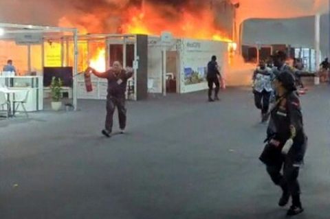 Feuer auf dem Gelände der COP30 in Belém