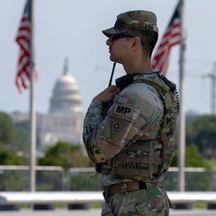 Ein Soldat der Nationalgarde in Washington
