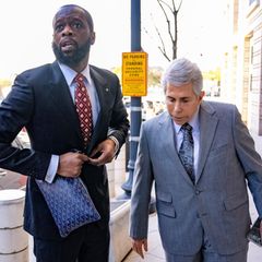 Prakazrel "Pras" Michel von den Fugees mit seinem Anwalt David Kenner