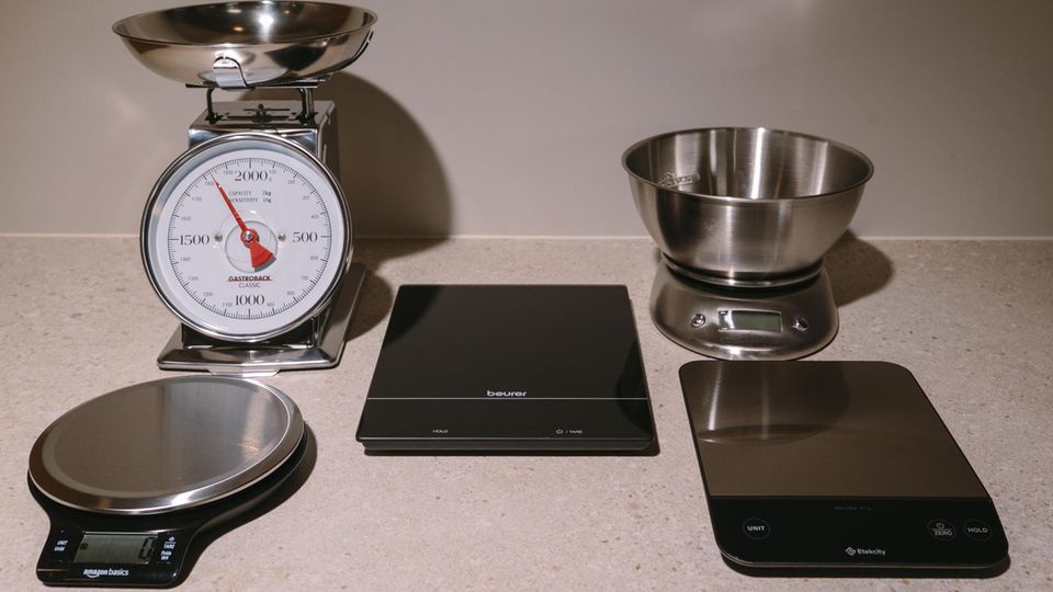 5 verschiedene Küchenwaagen