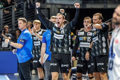 Welthandballer Mathias Gidsel und seine Füchse haben gerade in der Königsklasse viel Grund zum Jubeln. (Archivbild) Foto: Andrea