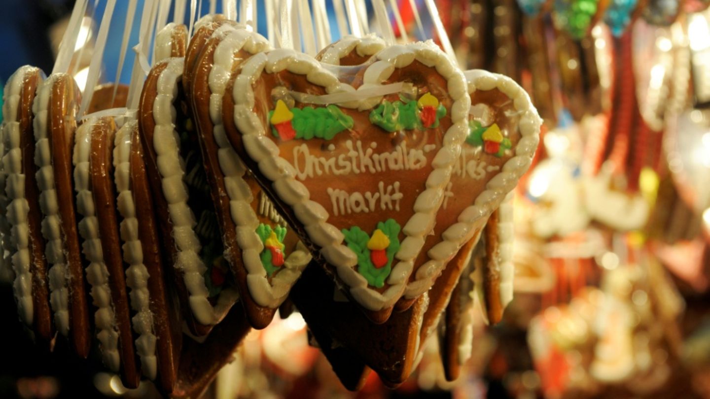 Pfefferkuchen auf einem Weihnachtsmarkt