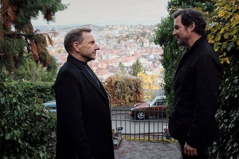Thorsten Lannert (Richy Müller) und Sebastian Bootz (Felix Klare, r.) im neuesten Stuttgart-"Tatort: Überlebe wenigstens bis m
