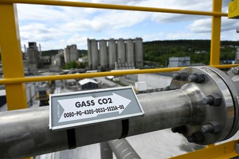 CCS-Anlage an Zementwerk in Norwegen