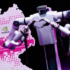 Ein Roboter, entwickelt von Nvidia und der Telekom