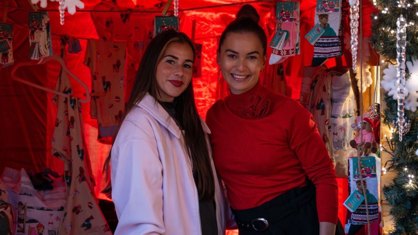 Sarah Engels (l.) - hier mit Renata Lusin - hat ihre Weihnachtsgeschenke schon fast zusammen.