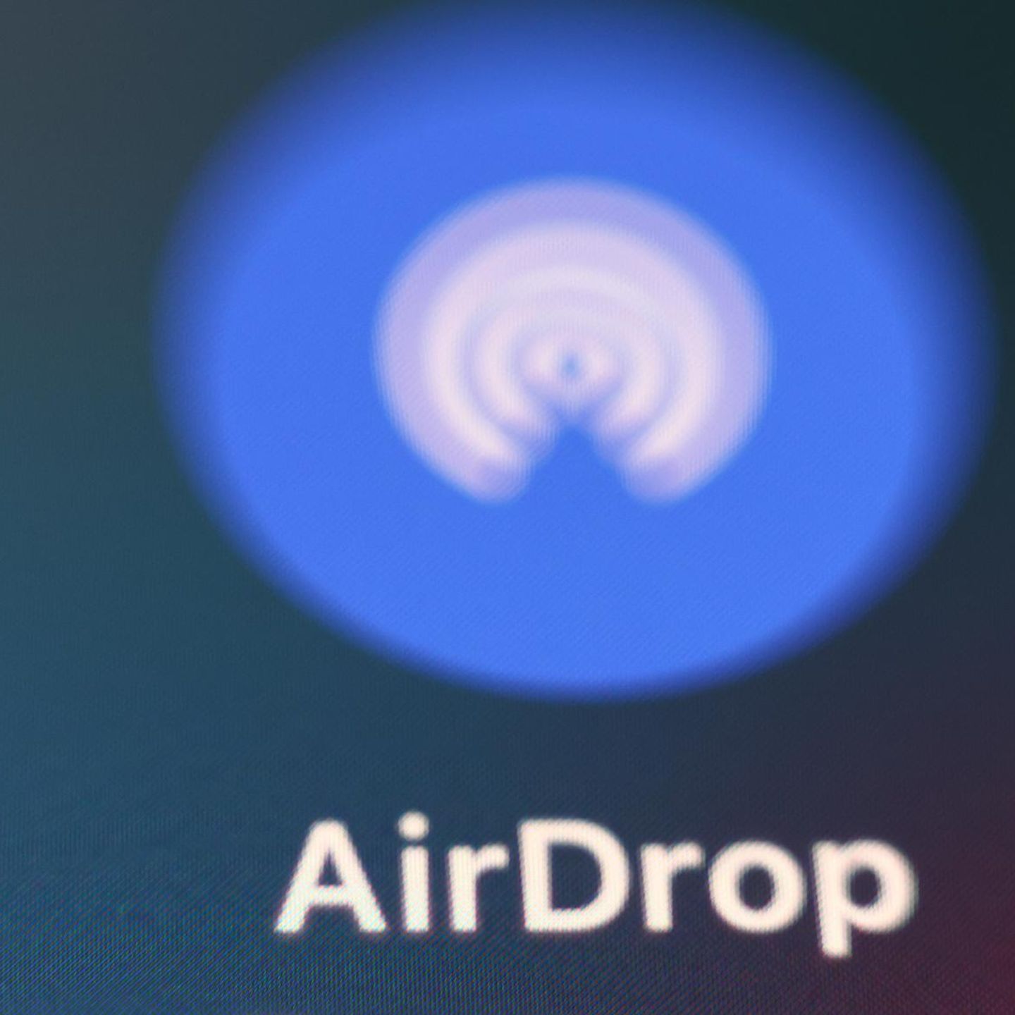 Das Logo von Airdrop auf einem iPhone