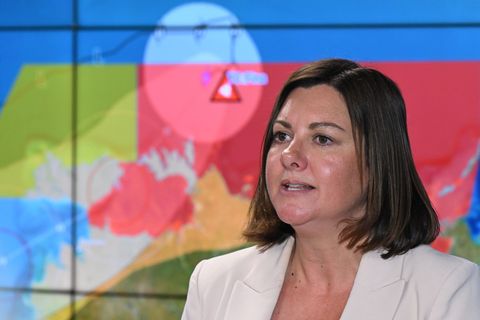 Australiens Katastrophenschutzministerin Kristy McBain warnte vor der zerstörerisch Kraft von Zyklon "Fina". Foto: Lukas Coch/AA