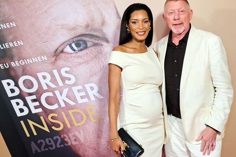 Boris Becker mit seiner Frau Lilian de Carvalho Monteiro. (Archivbild) Foto: Annette Riedl/dpa