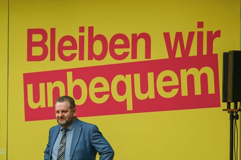 Sachsens FDP-Chef Matthias Schniebel: "Echte liberale Ideen, die kommen nur von uns." Foto: Heiko Rebsch/dpa
