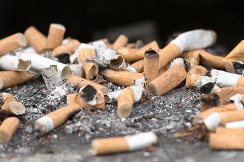 Billionen von Zigarettenkippen landen jedes Jahr in der Umwelt. (Symbolbild) Foto: Ralf Hirschberger/dpa-Zentralbild/dpa