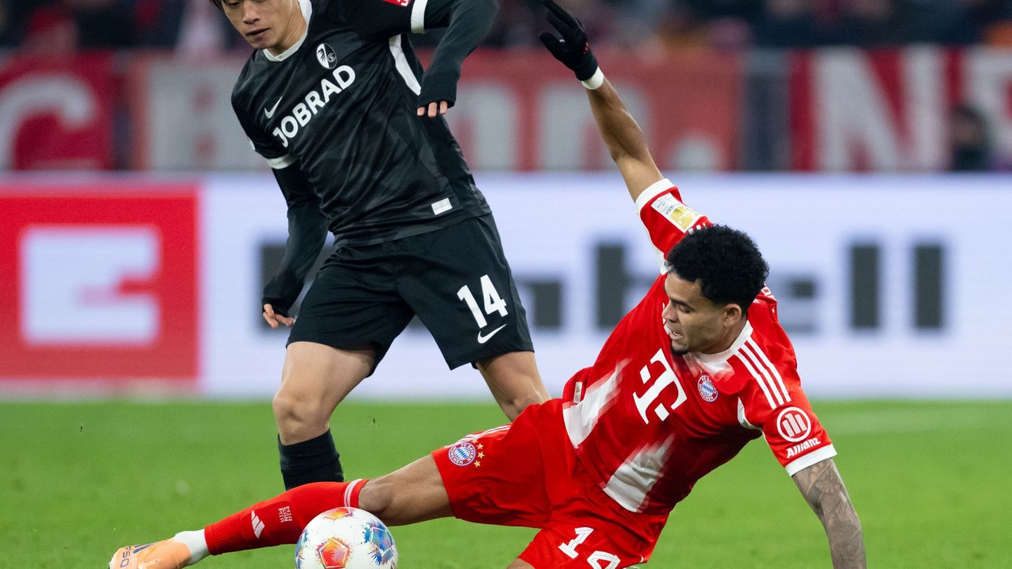 Luis Díaz (r) wurde in der Champions League für drei Spiele gesperrt. Foto: Sven Hoppe/dpa