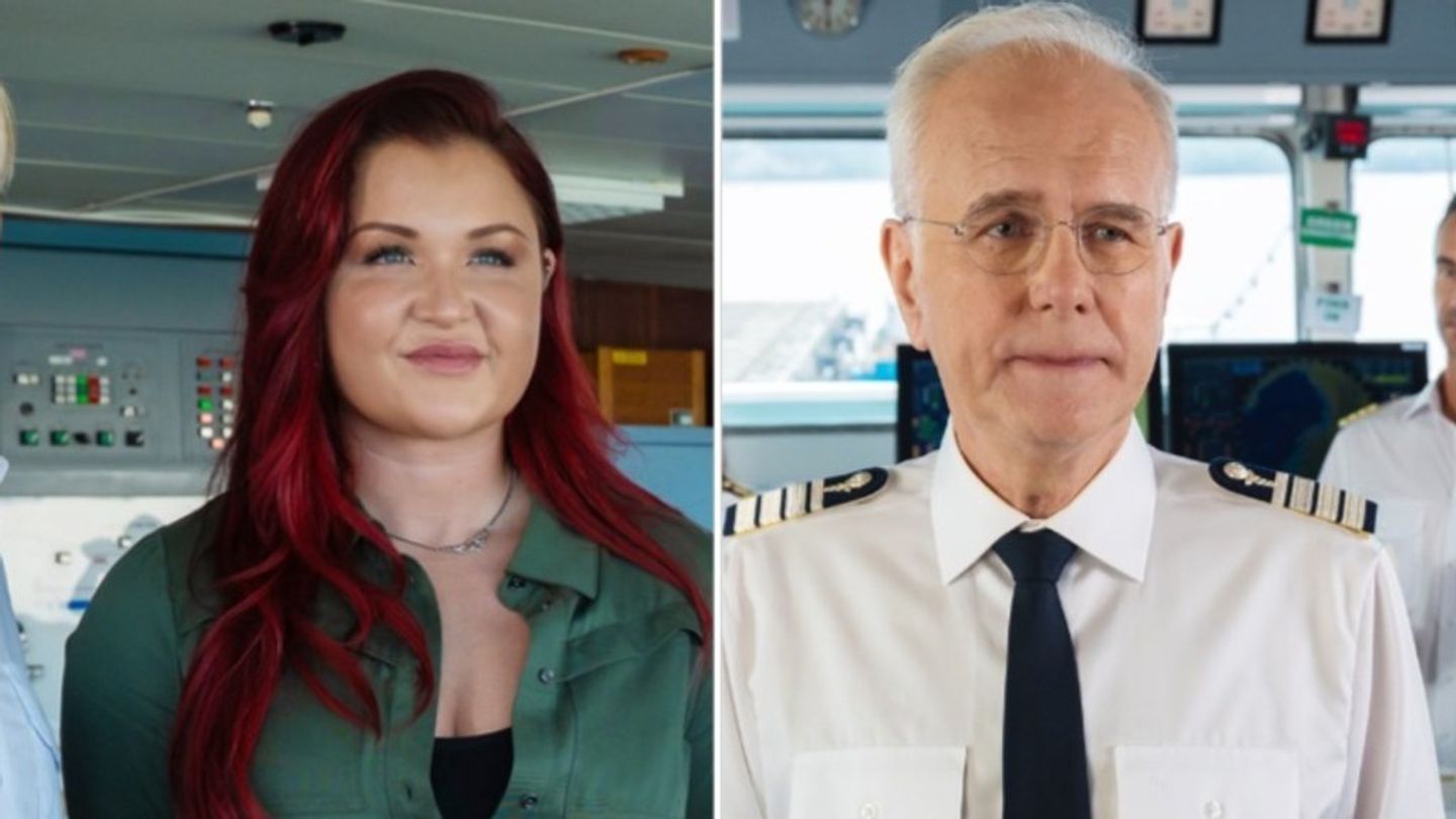 "Das Traumschiff: Auckland": Reiseinfluencerin Nina Ahrens (Sophia Thiel) begeistert Kreuzfahrtdirektor Oskar Schifferle (Hara