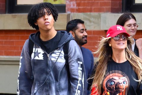 Heidi Klum und Sohn Johan Samuel bei seinem Umzug nach New York.