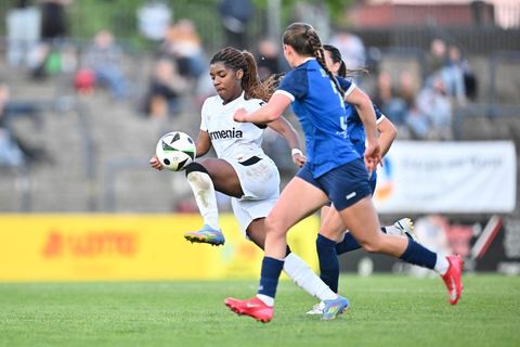 Delice Boboy erzielte für RB Leipzig gegen Wolfsburg ihr erstes Tor. (Archivbild) Foto: Sebastian Christoph Gollnow/dpa