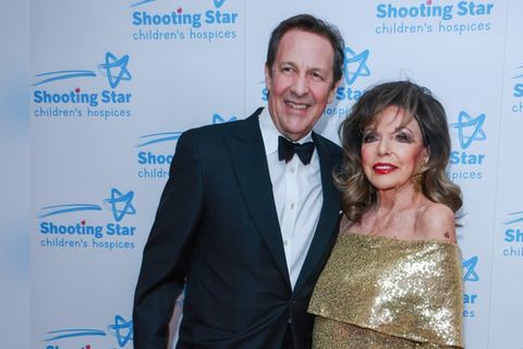 Dame Joan Collins und ihr Ehemann Percy Gibson.