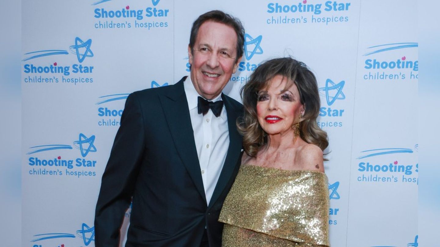 Dame Joan Collins und ihr Ehemann Percy Gibson.