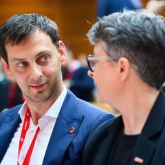 Die bisherigen Berliner SPD-Chefs Martin Hikel und Nicola Böcker-Giannini wollten eine Parteireform anstoßen. (Archivbild) Foto: