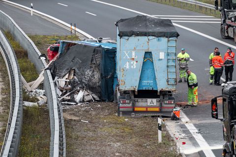 Mehr schwere Lkw-Unfälle auf Thüringens Fernstraßen: Die Polizei sieht dennoch keine eindeutigen Schwerpunkte. (Archivbild) Foto