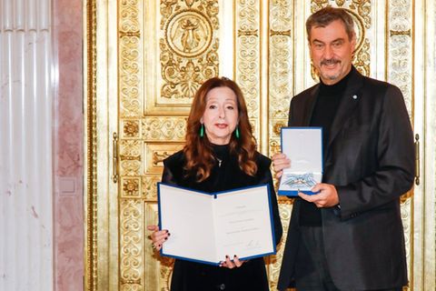 Vicky Leandros und Markus Söder in München.