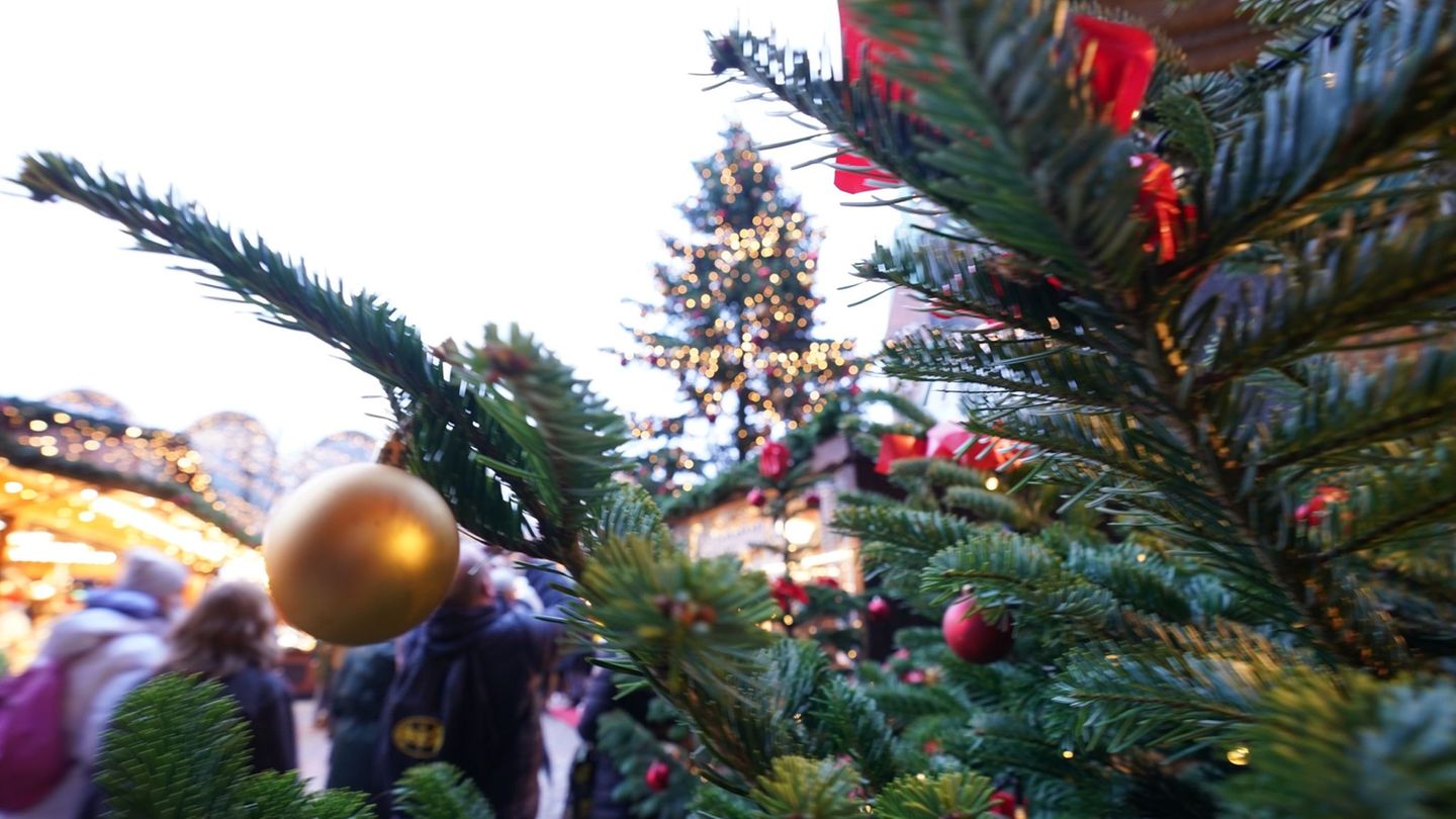 In Lübeck hat der Weihnachtsmarkt geöffnet. (Archivbild) Foto: Marcus Brandt/dpa