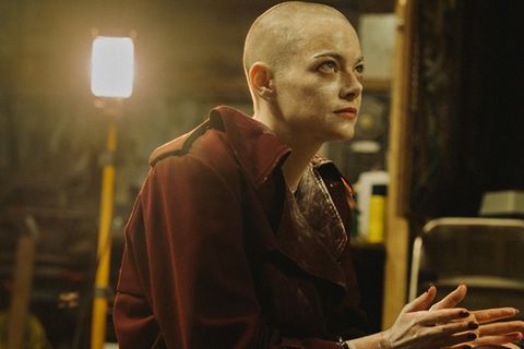 Emma Stone in "Bugonia".