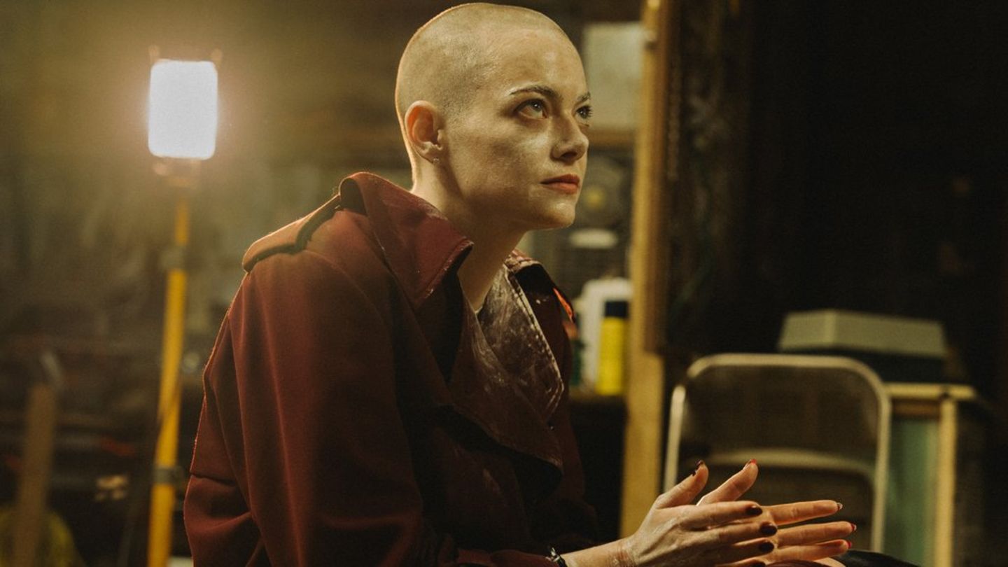 Emma Stone in "Bugonia".