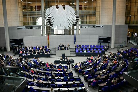 Blick in Bundestag