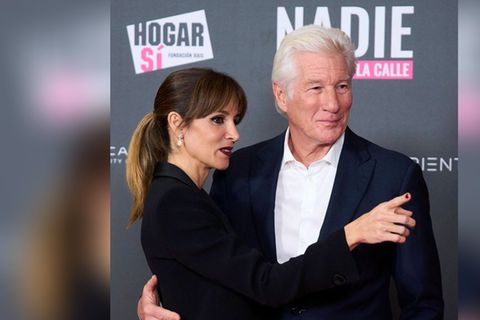 Richard Gere und Alejandra Silva in Madrid.