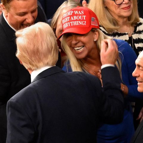 Präsident Donald Trump und die republikanische Abgeordnete Marjorie Taylor-Greene