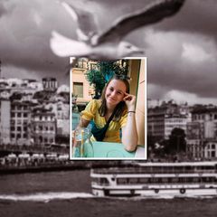 Eine Stadtszene aus Istanbul