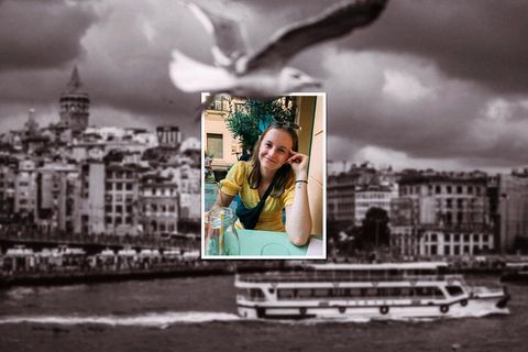 Eine Stadtszene aus Istanbul